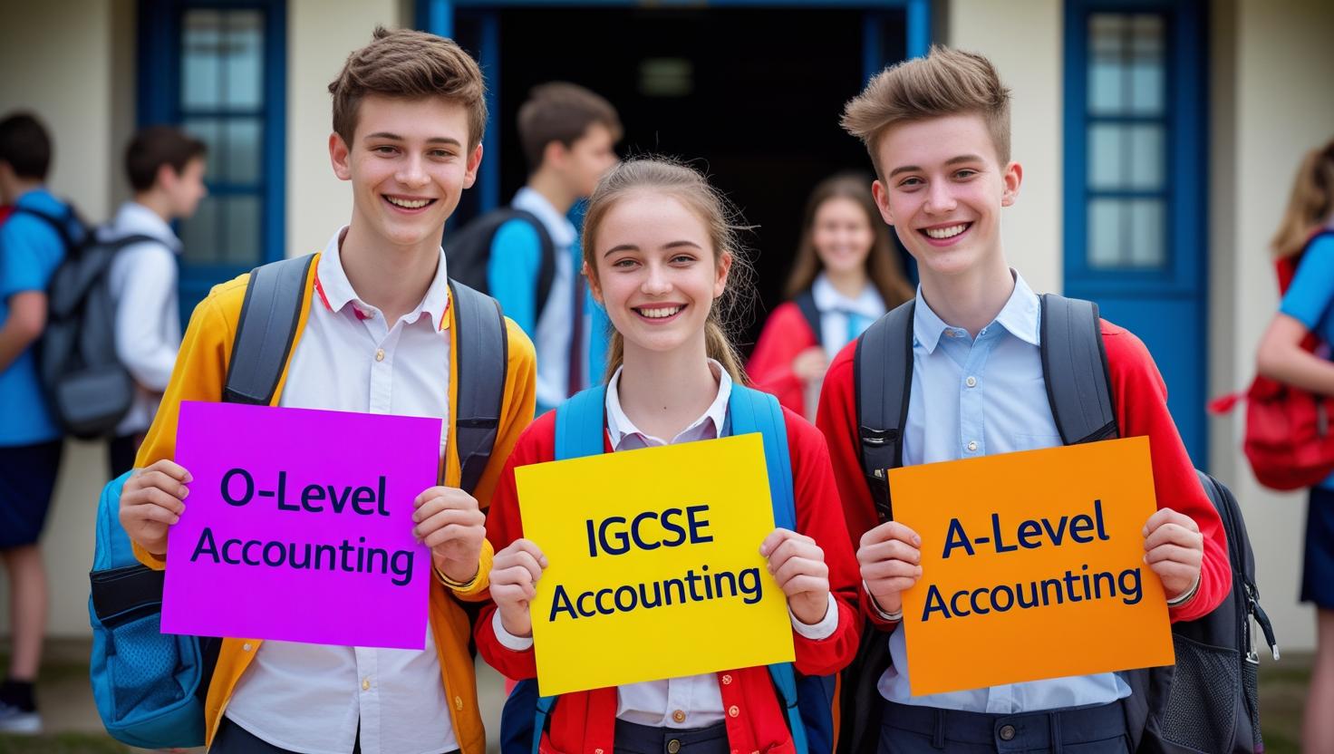 students-carrying-play-cards-of-accounting
